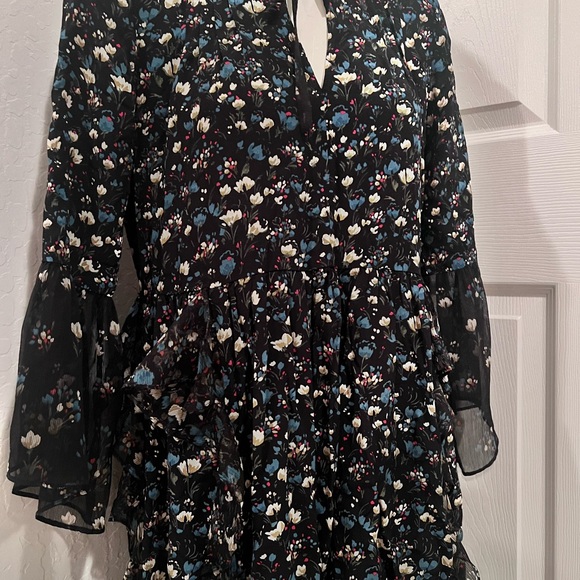 Zara Floral Long Sleeve Dress - Picture 6 of 9